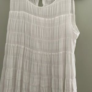 MAX STUDIO WHITE AIRY EMPIRE DRESS